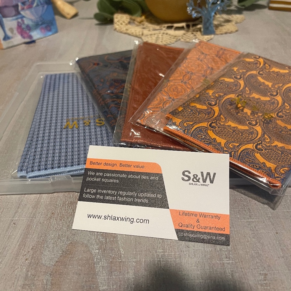 Men's Pocket Squares - set of 5